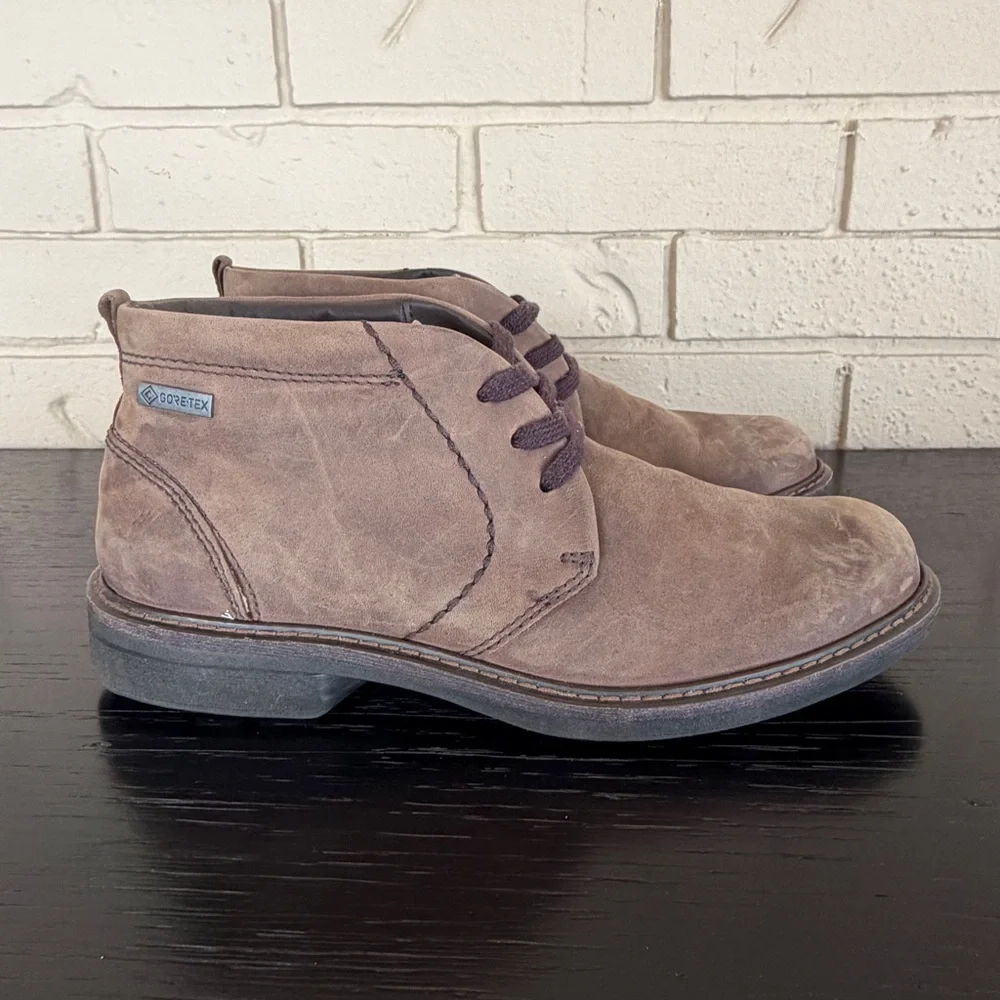 ECCO Men's Turn GTX Chukka Boot Waterproof Size 39 EU Brown Nubuck Gorpcore